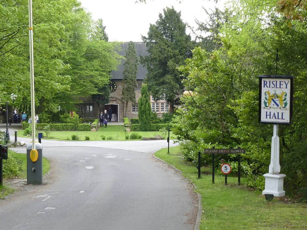 Risley Hall Hotel: The entrance to Risley Hall