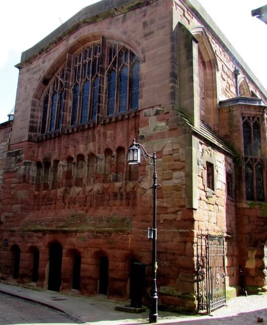 St Mary's Guildhall: North side of Grade I listed St Mary's Hall, Coventry