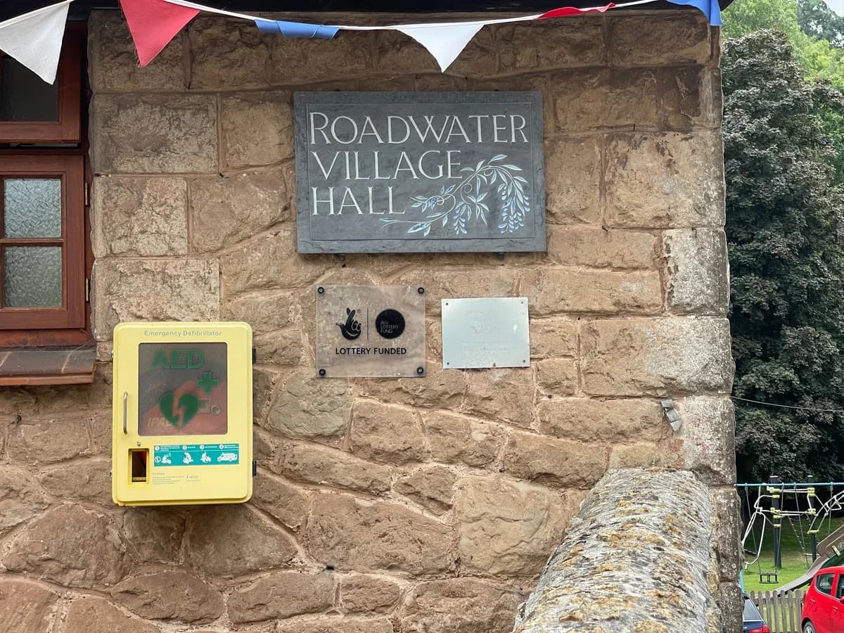Roadwater Hall Defibrillator