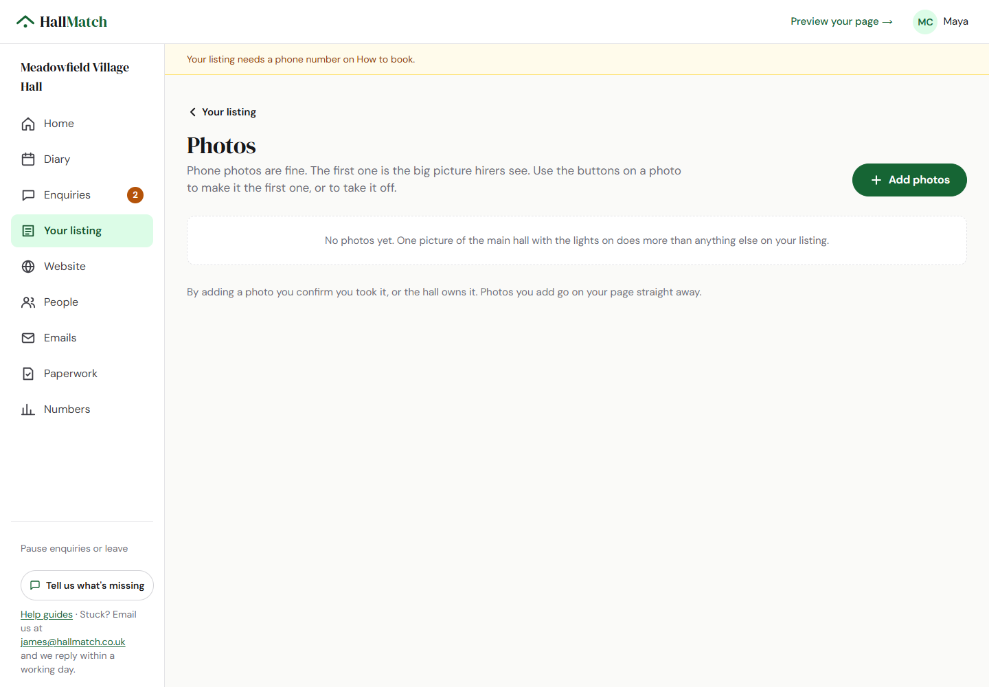 Photos save automatically. Make first chooses the main picture.